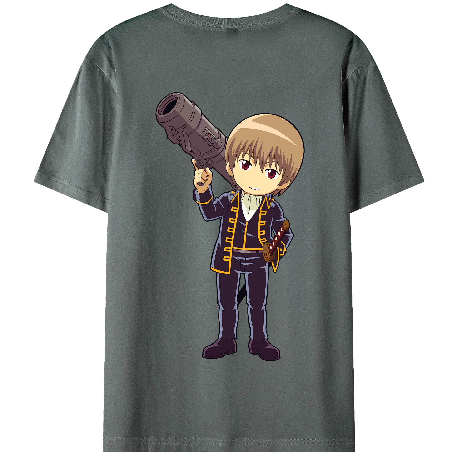 （画像用） ぎんたま 坂田銀時（さかたぎんとき） 神楽 志村新八（しむら しんぱち） GINTAMA Sakata Gintoki Kagura Shimura Shinpachi 綿100％半袖Tシャツ（背面プリント）